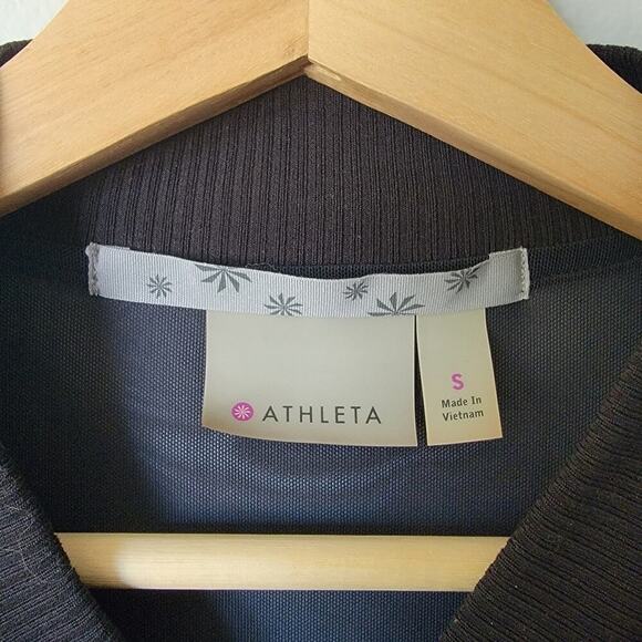 Athleta Watercolor Floral Zipper Front Bomber Coat Jacket With Zipper Pockets- S - Picture 6 of 6